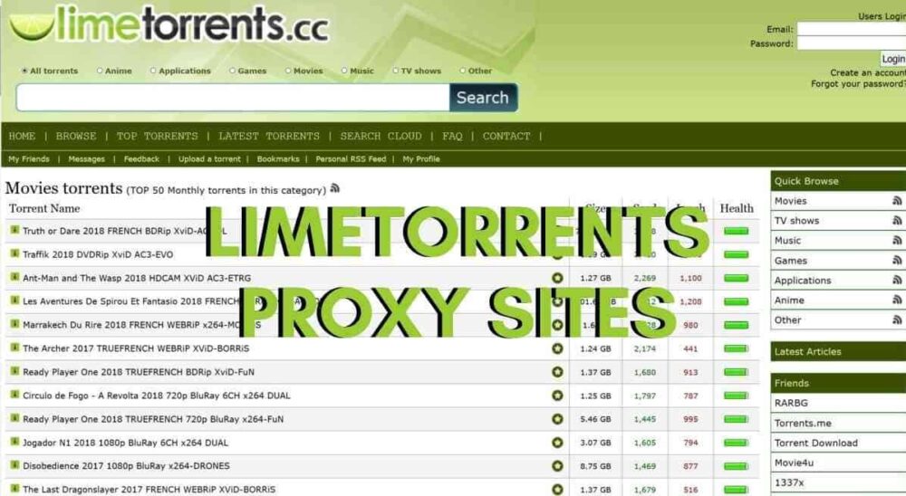 LimeTorrents Proxy & Mirror Sites – 11 Best LimeTorrents Alternatives